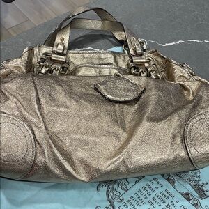 Vintage Juicy Couture Shimmering Gold Shoulder Bag Y2K